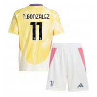 Maglia Calcio Juventus Nicolas Gonzalez #11 Seconda Divisa Bambino 2024-25 Manica Corta (+ pantaloncini)